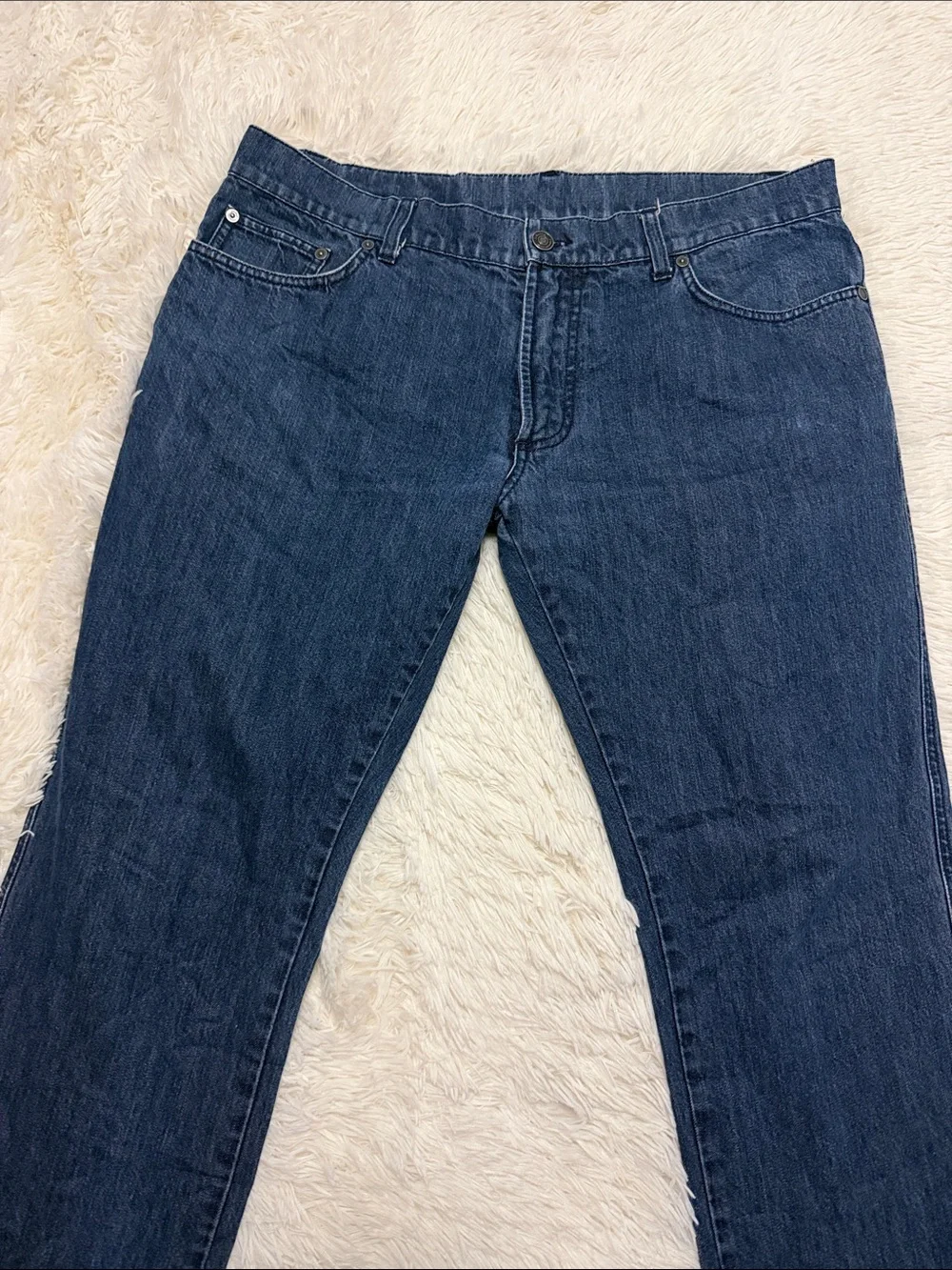 Salvatore Ferragamo Men’s Indigo Blue Relaxed Denim Jeans